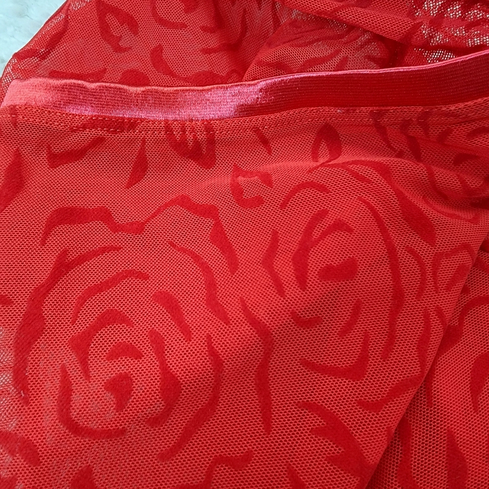 Lady Princess lace panties red boy shorts style satin trim nwt size 8 - Picture 4 of 9